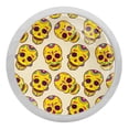 thumbnail image 1 of 4PCS Round Skull Cabinet Fluorescence Knob Glowing in the Dark Furniture Drawer Pulls Handle with Screws, 1 of 5