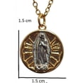 thumbnail image 5 of Collar De La Virgen De Guadalupe, Chapada En Oro 18k Y Acero Quirurgico Sin Marca dorado con plata, 5 of 5