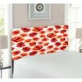 thumbnail image 2 of Flower Headboard, Floral Pattern Poppies Art Grassland Print Design Style, Upholstered Decorative Metal Bed Headboard with Memory Foam, Twin Size, Scarlet White Red, by Ambesonne, 2 of 4