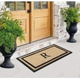 thumbnail image 4 of A1HC Rubber and Coir Door Mat Heavy Weight Large Entry Mat Outdoor Durable Monogrammed R Doormat 24"X48", Beige, 4 of 6