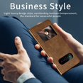 thumbnail image 7 of MonsDirect for 7.6 inch Samsung Galaxy Z Fold 2 5G 2020 Case, Nappa Leather with Flip Folding Magnetic Face Cover, Window Design with Hidden Kickstand Full Protective for Galaxy Z Fold 2, Nappa Brown, 7 of 7