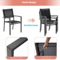 thumbnail image 3 of CHYVARY 7-Piece Metal Textilene Outdoor Furniture Set Waterproof Dining Chair Set Suitable for Patio Backyard and Garden, Black, 3 of 6
