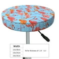 thumbnail image 4 of Kdxio Flamingo Print Stool Covers Round,Stretch Round Bar Stool Covers Washable Bar Stool Cushion Slipcover for 12-15 Inch Chair, 4 of 7