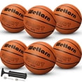 thumbnail image 1 of Paquete de 6 pelotas de baloncesto de goma Wettarn, tamaño 3, 56 cm con bomba, 1 of 7