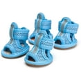 thumbnail image 2 of Visland 4PCS Summer Dog Shoes Paw Protector Pet Mesh Sandal Shoes Non-Slip Dog Boots with Adjustable Buckle for Small Medium Dogs and Cats, 2 of 4