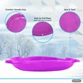 thumbnail image 2 of Superio Round Snow Saucer Sled, 24" Fuchsia Pink (2 Pack), 2 of 5