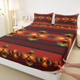 thumbnail image 3 of Feelyou Tribal Aztec Women Queen Sheet Sets, Western Bohemian Theme Bed Set, 4pcs, 3 of 7
