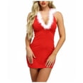 thumbnail image 2 of Ropa interior Sexy Gibobby para Mujeres Lencería de Navidad con capucha Rojo L, 2 of 5