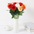 thumbnail image 4 of Single Branch Artificial Flower Realistic Looking Curly Petals Vivid Color Clear Veins Easy Maintenance Fine Texture Simulation Rose Flower Photography Props Party Supplies, 4 of 6