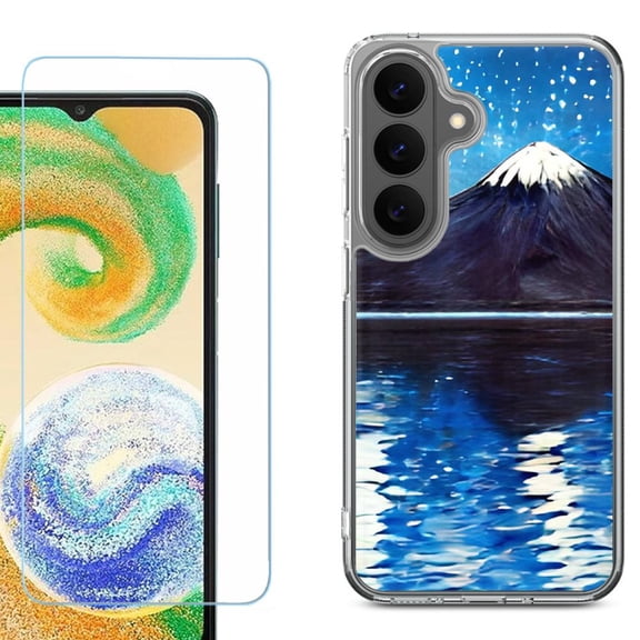 Phone Case for Samsung Galaxy A37 5G, with Screen Protector, by OneToughShield - Starry Night Fuji