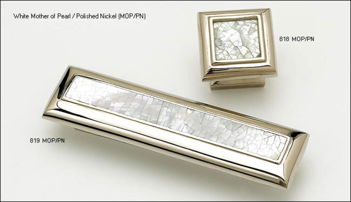 Schaub And Company 818-IM-PN Symphony Solid Brass 1-3/8" Luxury Designer Square Cabinet
