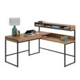 thumbnail image 3 of Sauder Manhattan Gate Engineered Wood L-Shaped Desk in Sindoori Mango/Black, 3 of 12
