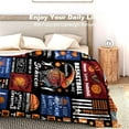 thumbnail image 6 of Basketball Blanket Gifts for Girls Boys Kids Team Basketball Lovers,Flannel Sport Ball Game Basketball Throw Blankets for Sofa Couch Bedroom Decor 50"x60", 6 of 6