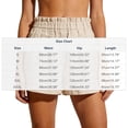 thumbnail image 2 of cocolona Womens Summer Casual Pleated Beach Shorts Solid Color Ruffled Elastic Waist Wide Leg Shorts with Pocket, 2 of 5