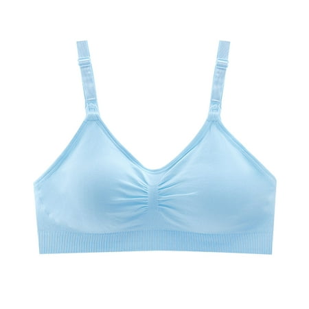 

Pedort Wacoal Strapless Bras For Women Women’s Embroidered Lace Unlined Bra Demi Sheer See Through Underwire Bras Non Padded Blue 2XL