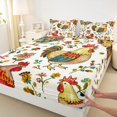 thumbnail image 2 of Castle Fairy Animal Rooster 3pcs Twin Sheet Sets,Chic Flower Twin Fitted Sheet,Rustic Farmhouse Breathable Flat Sheet,Microfiber Teens Bedroom Decor, 2 of 7