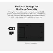 myFirst Frame Doodle 9 - Inch Digital Photo Frame: 32GB Memory, Auto - Rotate, Wall Mount & App-Based Photo/Video Sharing