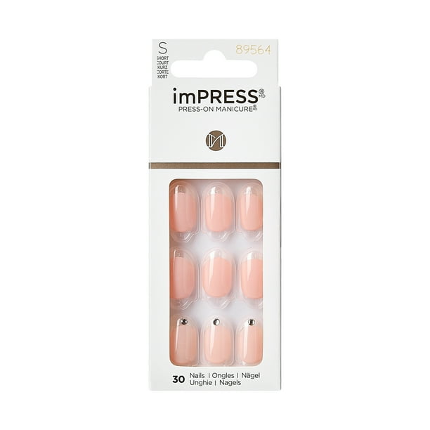 imPRESS Short Oval Press-On Nails, Pink, 30 Pieces - Walmart.com