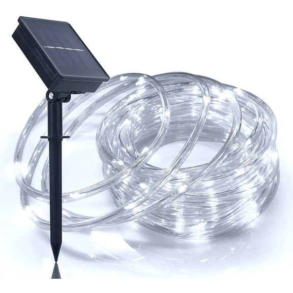 33FT Solar String Light 100 LED Fairy Lights Copper Wire Waterproof Cold White