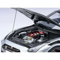 thumbnail image 2 of 2022 Nissan GT-R (R35) Nismo Special Edition RHD Ultimate Metal Silver with Carbon Hood and Top 1/18 Model Car by Autoart, 2 of 7