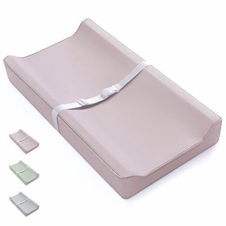 Baby Changing Pad Caveen Infant Changing Mat with Waterproof & Wipe-Clean PU Cover Portable Baby Diaper Change Station and Dresser Pink