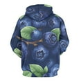 thumbnail image 3 of Blueberries Dark Background 3d Sweatshirts Hoodie Fashion Casual Personality Men's Women Street Hoodie Pullovers Long Sleeve Comfortable Top, 3 of 6