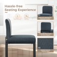 thumbnail image 3 of SUMMIT LIVING 24 inch Bar Stools with Back Set of 4 for Kitchen Dining, Counter Height Chairs, Navy Blue, 3 of 5