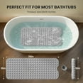 thumbnail image 3 of Non-Slip Bath Tub Mat, 39x16 Inch Extra Large Shower Mat with Drain Holes & Suction Cups, Machine Washable, Purple, 3 of 4