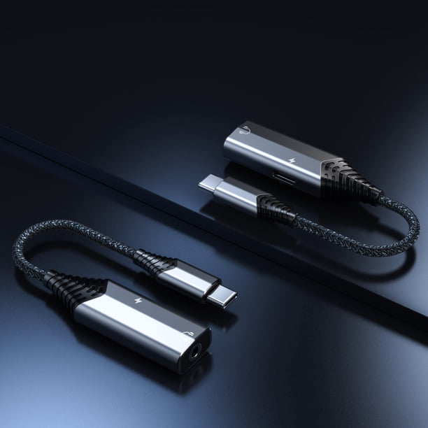 onlyliua Liquidación Adaptador Audio Digital Punta C 3,5 Mm Auriculares, Cable Adaptador 60 W para Lamadas y Carga de Telefono