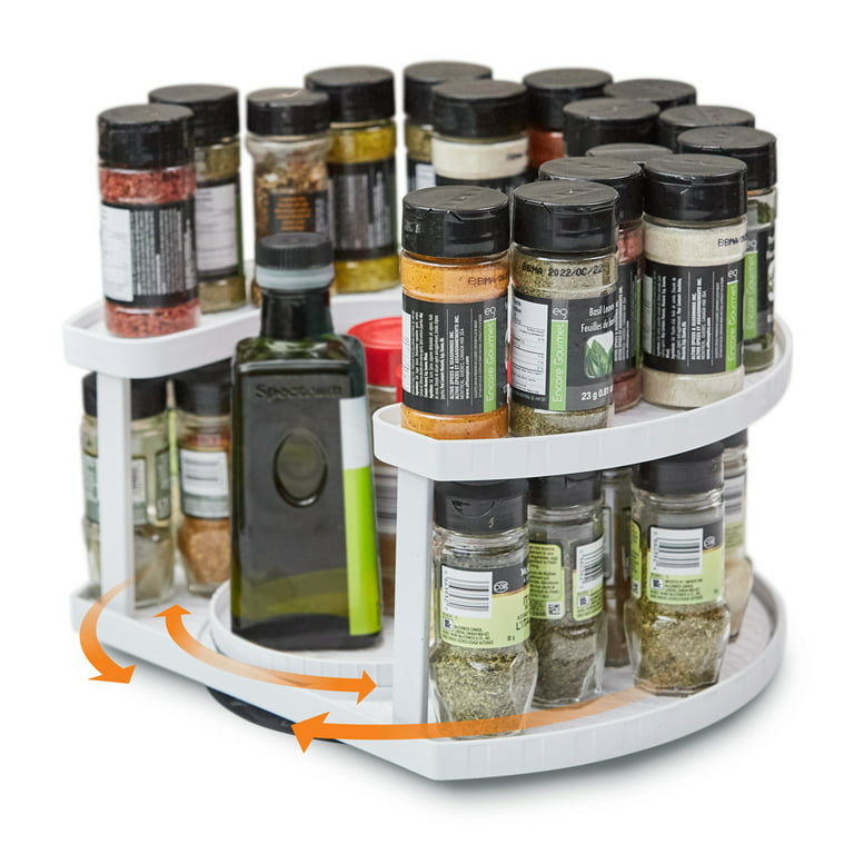 Spice Spinner Two-Level Plastic Spice Storage Organizer