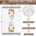 thumbnail image 2 of Fall Kitchen Towels Pumpkin Buffalo Plaid Pattern Dish Towels 18 x 26 Inch Autumn Decorative Hand Drying Tea Towels for Thanksgiving Cooking Baking Cleaning Wipes, Set of 2, 2 of 6
