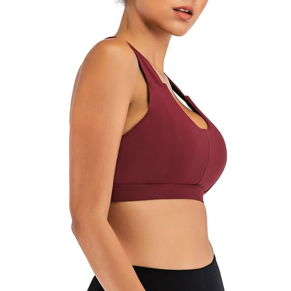 Women's Sports Bra Cut Out Yoga Bra U Neck Sexy Backless Medium Support for Training Athletic Fitness