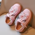 thumbnail image 6 of Otqutp Formal Shoes for Flower Girls Fashion Spring Summer Children Casual Shoes Girls Leather Shoes Thick Sole Solid Pearl Bowknot Rhinestone Dress Shoes, 6 of 9