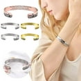 thumbnail image 5 of XEOVHV Memorial Bracelet for Loss of Loved One Husband Mother Dad Son Daughter Bereavement Sympathy Gift Stainless Steel Inspirational Mantra Cuff Bangle Bracelet, 5 of 6