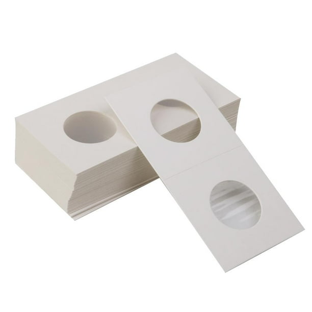50 paquetes de fundas de cartón para monedas, fundas para monedas, bolsillos, regalos, color blanco 31.5mm