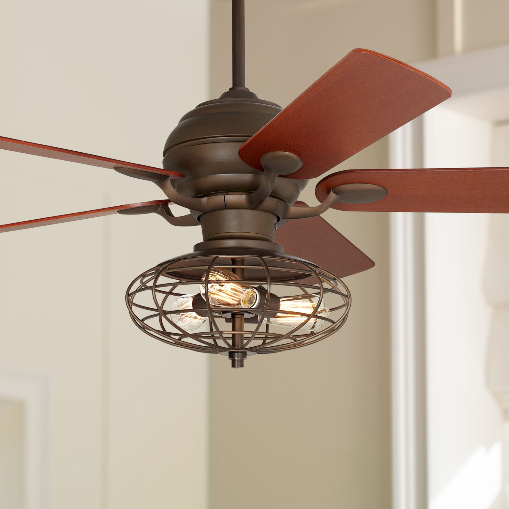 Casa Vieja 52 Optima Oil Rubbed Bronze Ceiling Fan With Light Kit