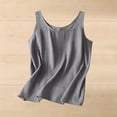 thumbnail image 2 of Tweang Cotton Tank Top Women Twist Front Halter Sleeveless Summer Vacation Outfits Pleated High Neck Halter Tops Breathable Sleeveless Keyhole Back Tank Top Ruffle Trim High Neck Boho Shirt Gray L, 2 of 7