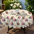 thumbnail image 4 of Football Helmet Beige Pattern Round Tablecloth 70"x70", Wrinkle Resistant Wipeable Table Cover for Kitchen Dining Room Picnic Patio and Party, 4 of 6