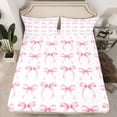 thumbnail image 2 of Castle Fairy Kids Teens Kawaii Bowknot Twin Sheet Sets,Dreamy Bow Bedding, 2 of 7