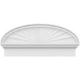 thumbnail image 3 of Ekena Millwork 32"W x 14-7/8"H x 2-3/4"P Elliptical Sunburst Architectural Grade PVC Combination Pediment, 3 of 7