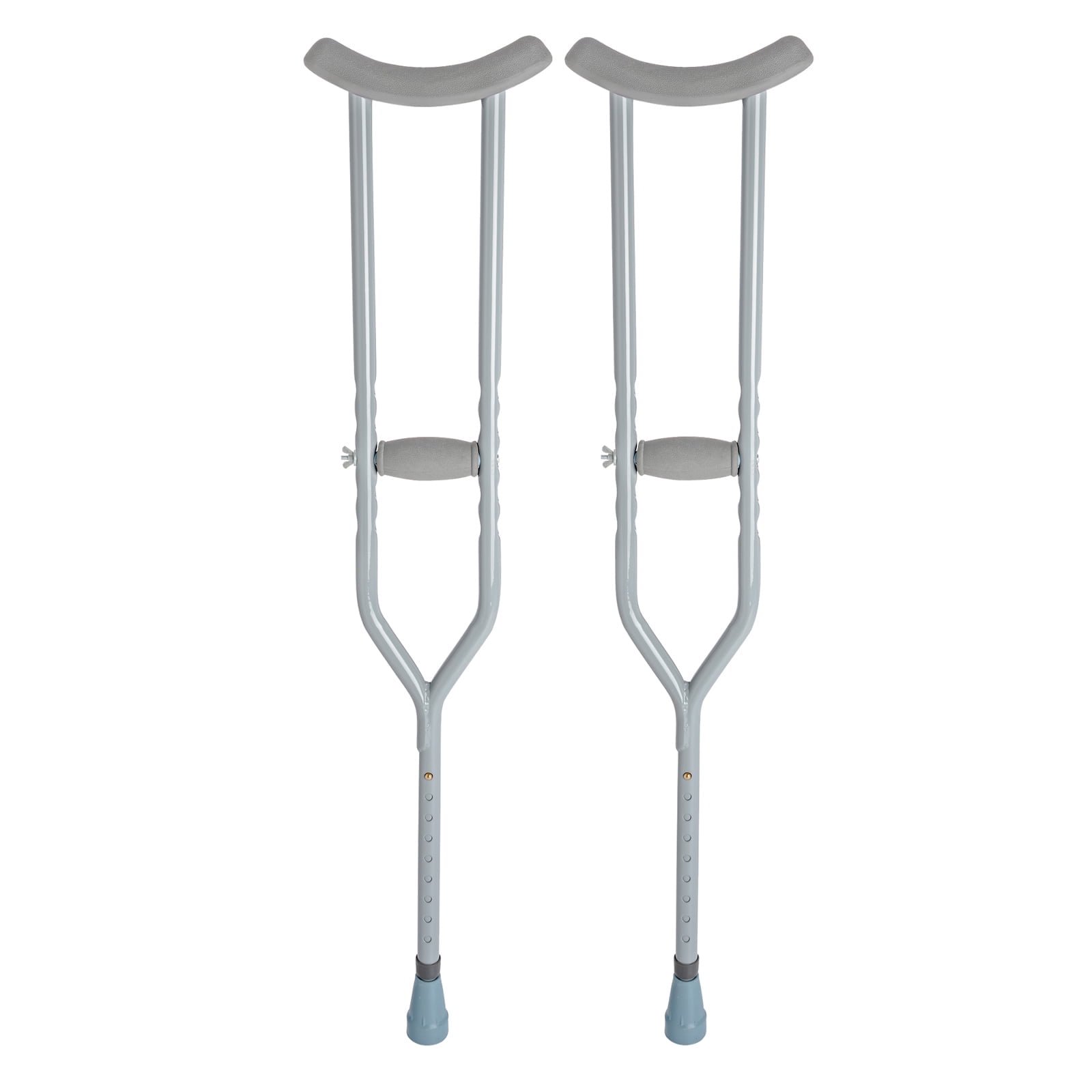 Dynarex Adult Bariatric Steel Crutches, 1000 lb Capacity, Padded, Adjustable Grips, Anti-Slip Tips, 1 Pair