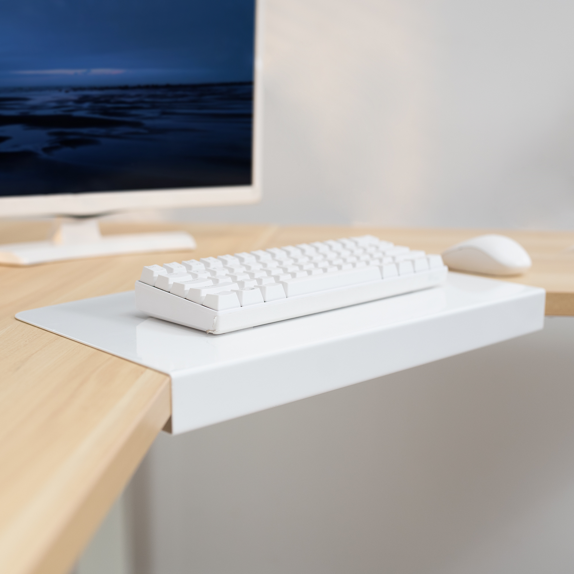 Buy VIVO White Steel L Desk Connector for Bridge Corner, Fits Keyboard