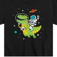 thumbnail image 3 of Instant Message - Astronaut Riding Dinosaur - Toddler And Youth Short Sleeve Graphic T-Shirt, 3 of 6