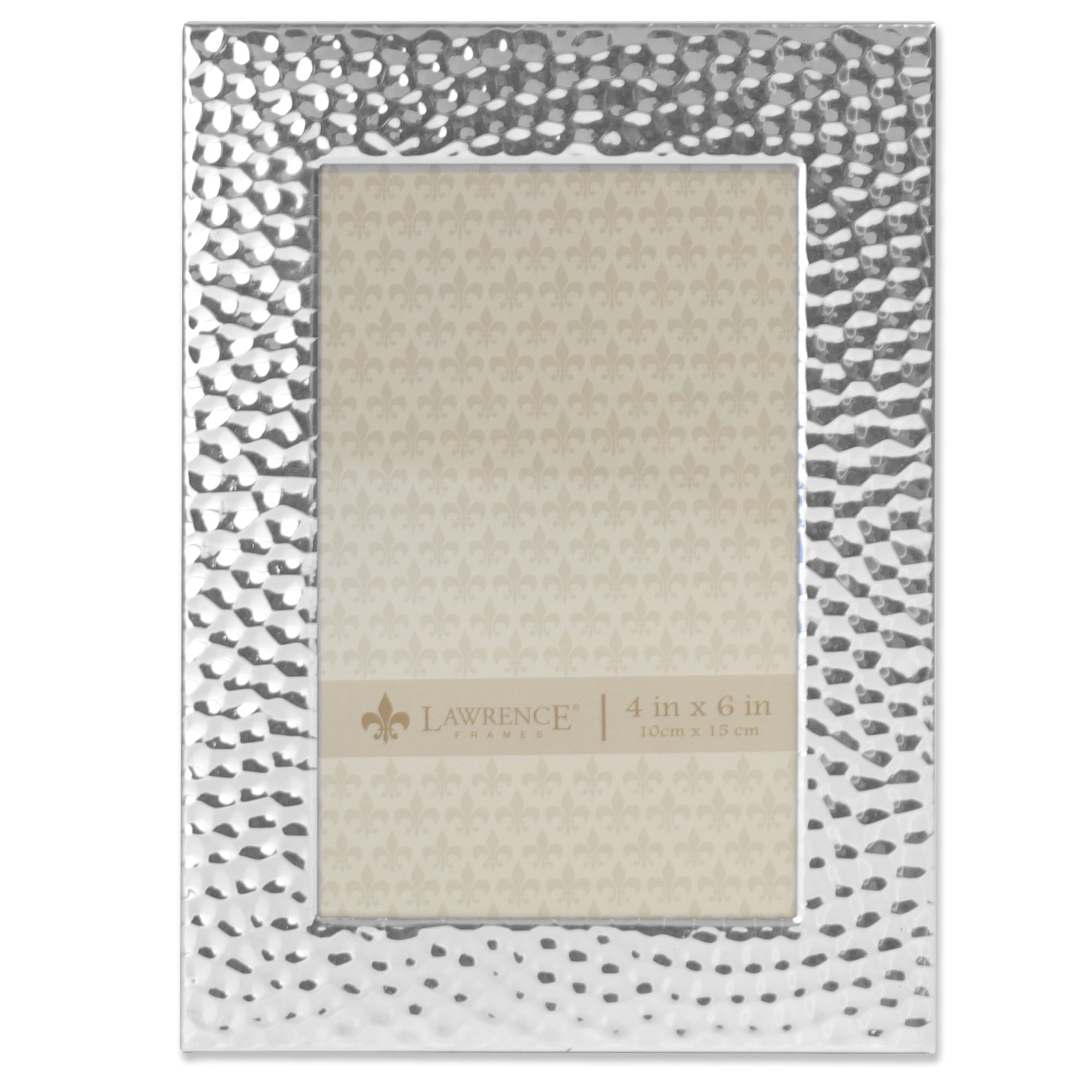 4x6 Hammered Metal Frame Silver