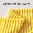 thumbnail image 2 of Lorviah Ultra Soft Flannel Twin Blanket, OEKO-TEX Certified, 60"x80", Machine Washable, Striped for Couch Sofa Bed, Yellow, 2 of 6