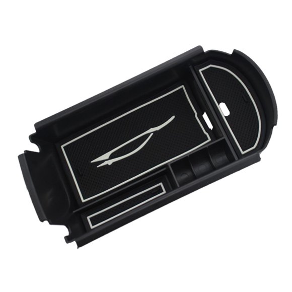 Caja de almacenamiento para apoyabrazos, bandeja organizadora de consola central, piezas decorativas fácilmente En blanco y negro