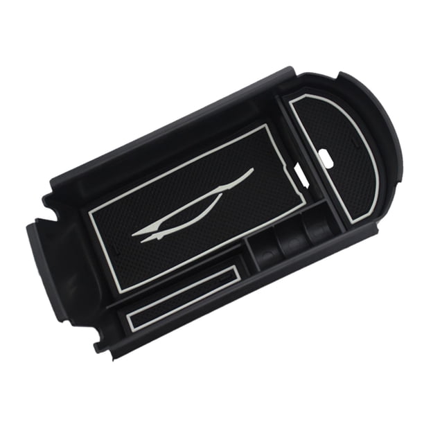 Caja de almacenamiento para apoyabrazos, bandeja organizadora de consola central, piezas decorativas fácilmente En blanco y negro