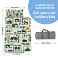 thumbnail image 5 of AOLOA Custom Toddler Nap Mat for Preschool, Personalized Name Kids Nap Mat for Daycare Kindergarten Boys Girls, Sleeping Bag with Pillow Blanket, Thick Padded Rolled Napping Mats, Tractor & Scarecrow, 5 of 8