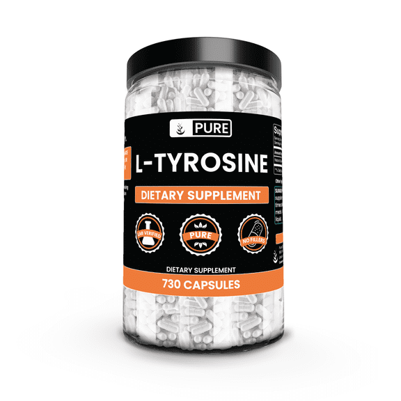 PURE ORIGINAL INGREDIENTS L-Tyrosine 730 Capsules No Magnesium Or Rice Fillers, Always Pure, Lab Verified