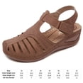 thumbnail image 2 of Sandalias de cuña con punta cerrada para mujer, sandalias huecas para fiestas y vacaciones, 2 of 9